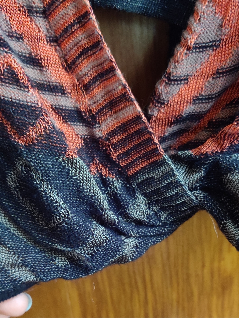 Open-Front Geometric Cardigan - Picture 3 of 4